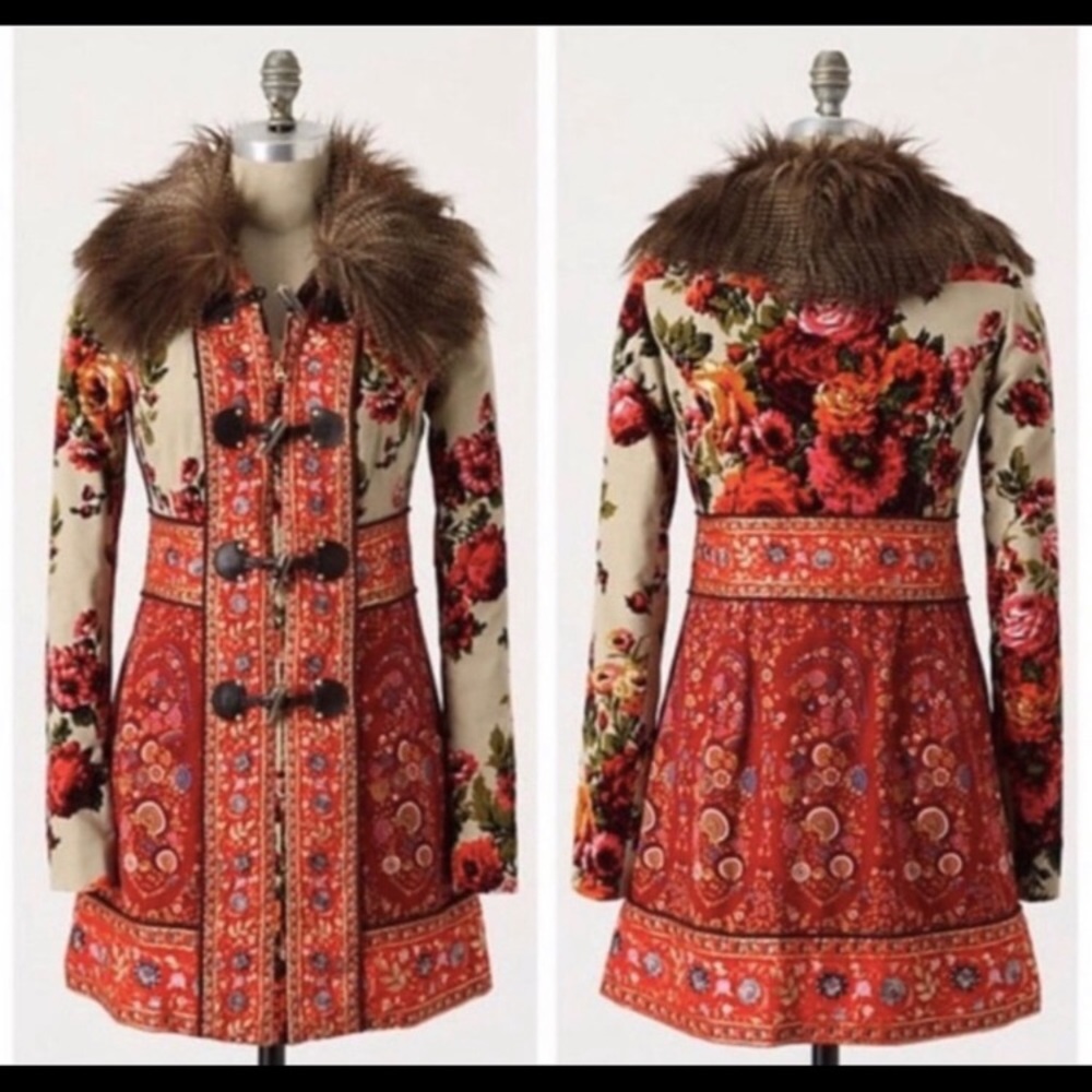 Anthropologie Elevnses Korelia Coat. Size 4.